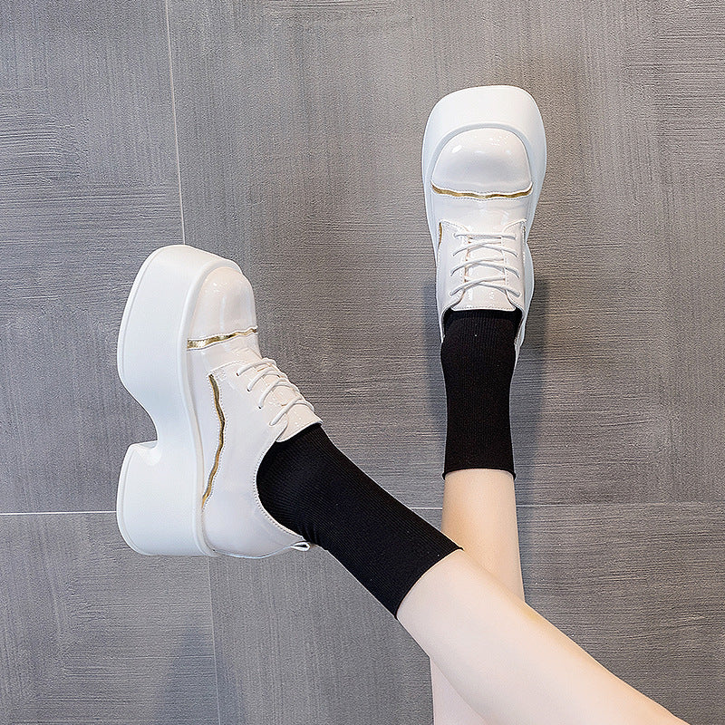 European Style British Autumn Chunky Platform Casual Shoes