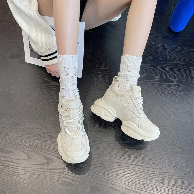Women's Increasing Insole Dad Spring Platform Soft Bottom Women's Sports Shoes