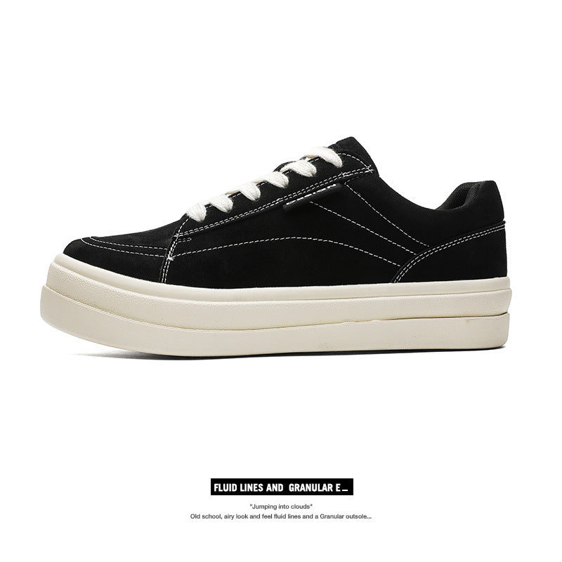 Men's White Retro Versatile Sports Big Head Sneakers