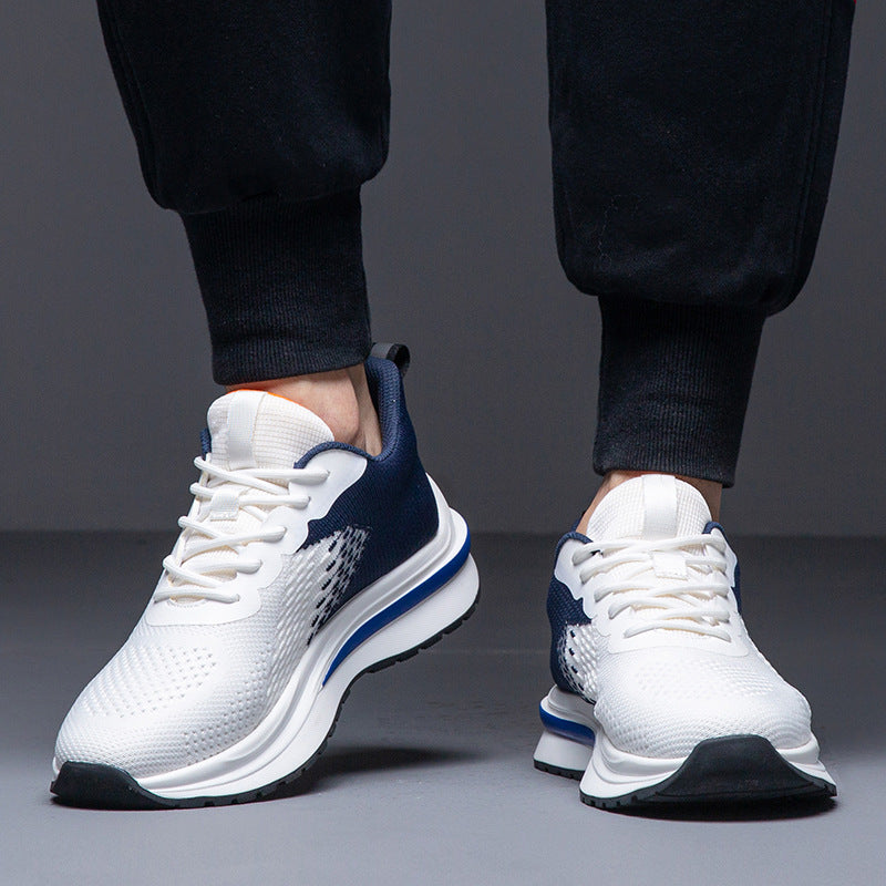 Men's Oversized Mesh Fashion Platform Height Increasing Sneakers