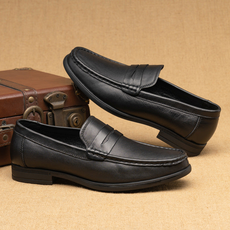 Men's Low Tube Comfortable Soft Bottom Summer Leather Shoes