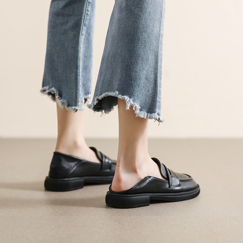 Women's Chunky Low Summer Spring Flat Bottom Loafers
