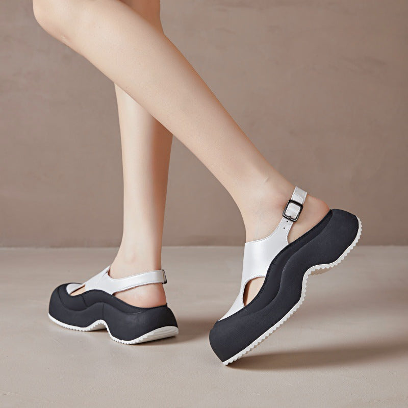 Women's & Men's Flat For Outdoors Summer Hollow Closed Men's Shoes