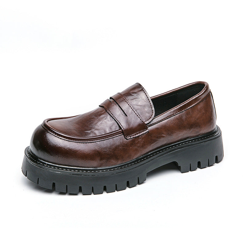 Men's Style Business Formal Wear Brown Slip-on Casual Shoes