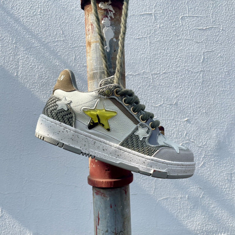 Women's & Men's West Lake Tea Star National Fashion Niche Sneakers