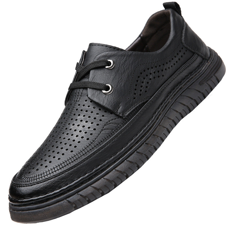Men's Dragonfly Soft Bottom Breathable Cowhide Business Men's Casual Leather Shoes