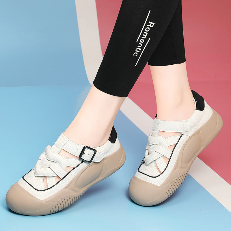 Women's Genuine Soft Bottom Summer Fashionable Breathable Casual Shoes