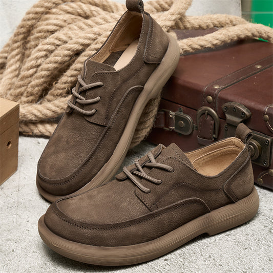 Men's First Layer Cowhide Retro Easy Matching Leather Shoes