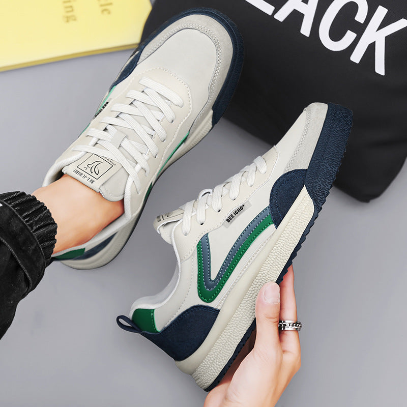 Men's Fashion Retro Green Breathable Low Top Sneakers