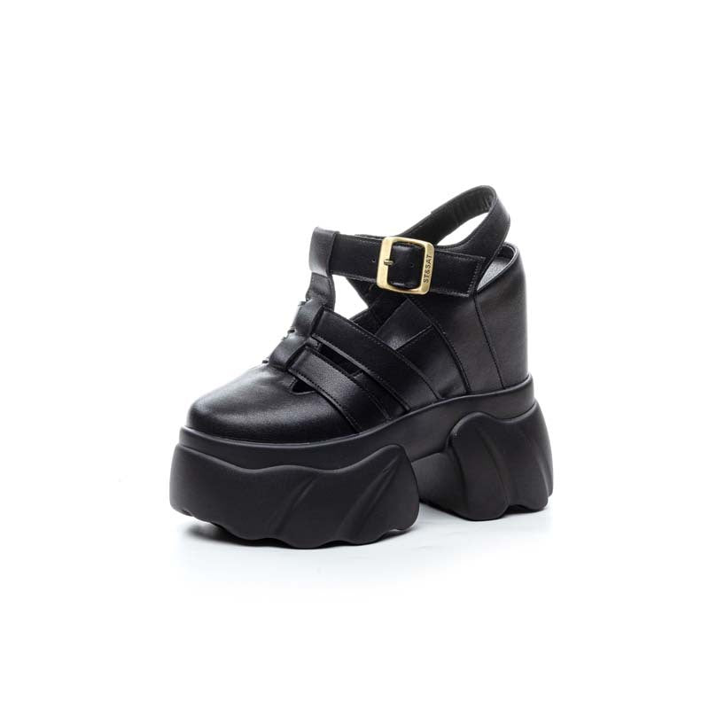 Women's Roman Style Platform Height Increasing Insole Sandals