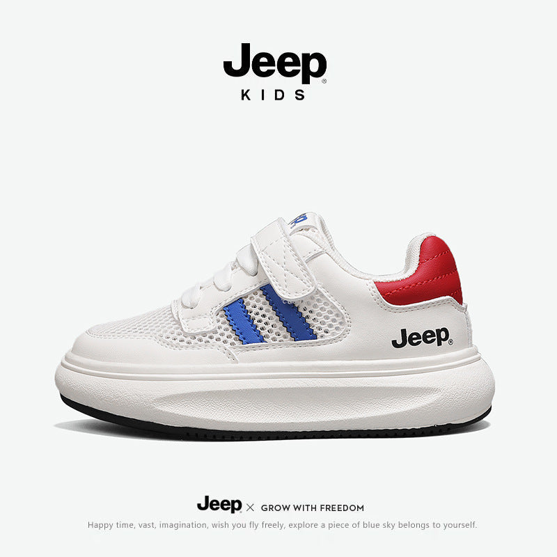 Children's White Summer Boys Pe Class Mesh Kid's Sneakers