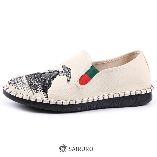 Men's Willing To Embroidered Chinese Style Breathable Canvas Shoes
