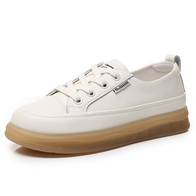Women's White Jelly Bottom Board Spring Transparent Casual Shoes