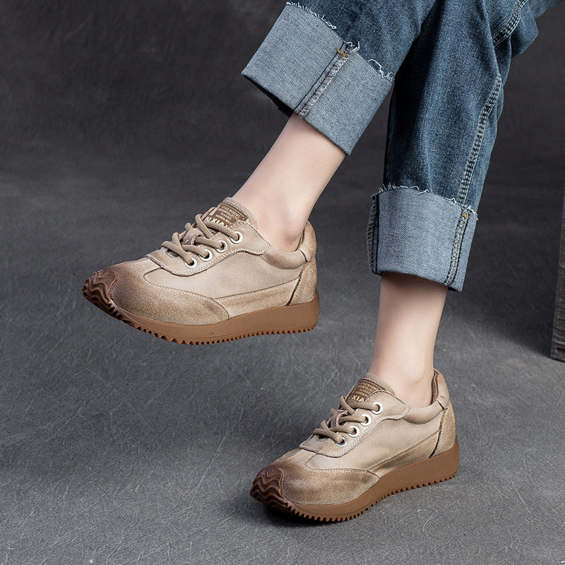 Women's Style Clunky Niche Pumps Flat Bottom Casual Shoes