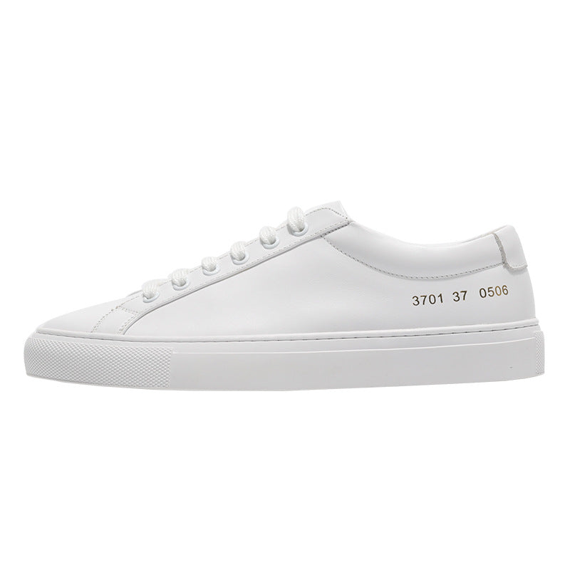Women's & Men's Genuine Flat White Sports Versatile Breathable Women's Casual Shoes