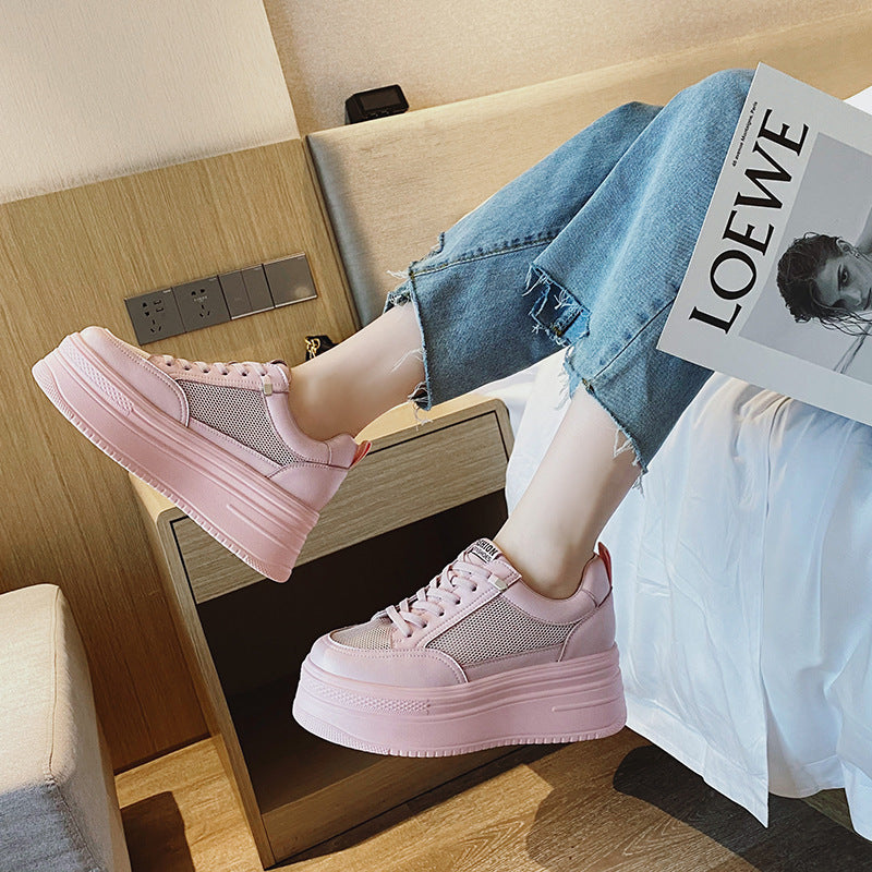 Women's Height Increasing Insole Mesh Summer Breathable Casual Shoes