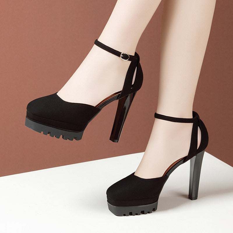Women's Etiquette Gait Special Summer Chunky Platform Heels