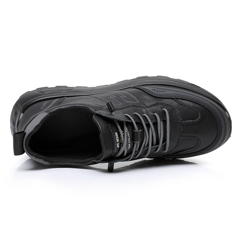 Men's Spring Korean First Layer Cowhide Fashion Men's Shoes