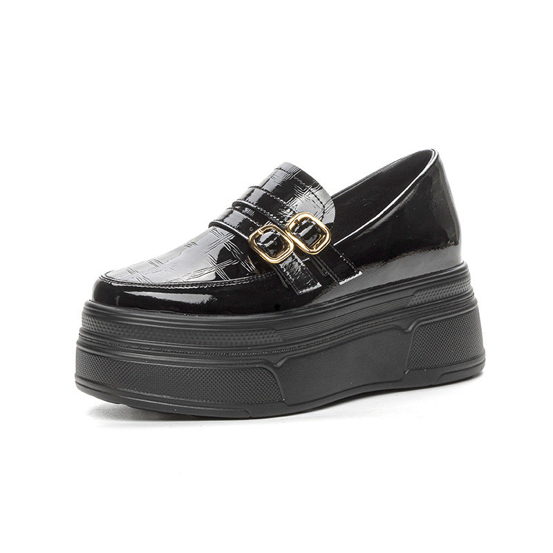 Women's Platform Spring Round Head Leisure Pumps Loafers