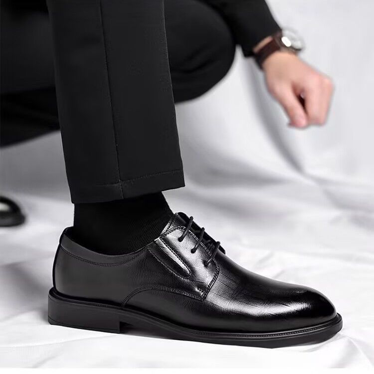 Men's Dragonfly Breathable British Cowhide Bridegroom Wedding Interview Formal Men's Business Leather Shoes