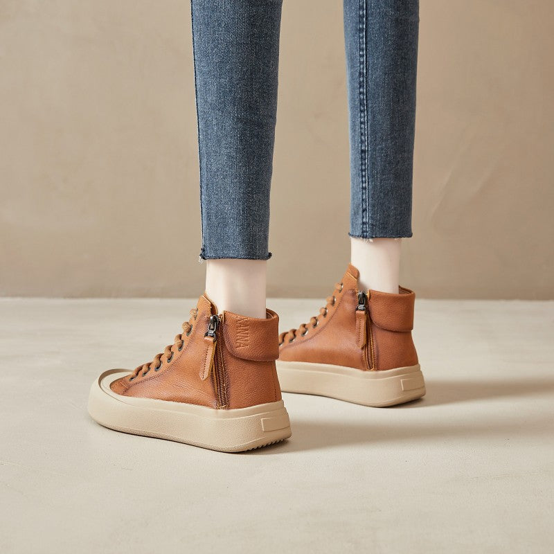 Women's Ankle Genuine Versatile Chelsea British Style Boots