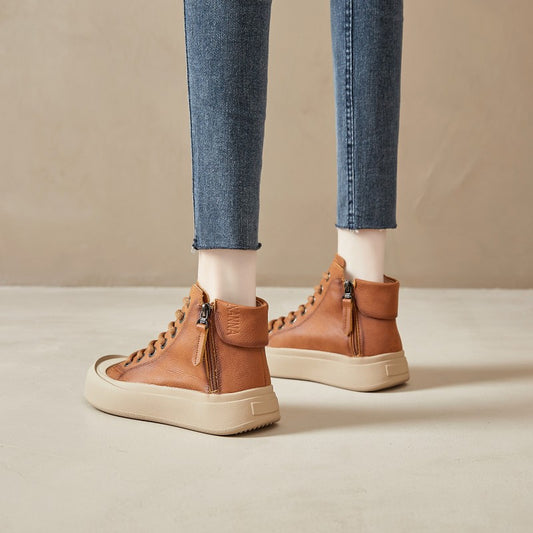 Women's Ankle Genuine Versatile Chelsea British Style Boots