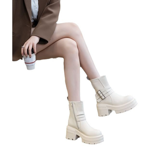 Muffin Thick Bottom Thin Slim Fit Heels
