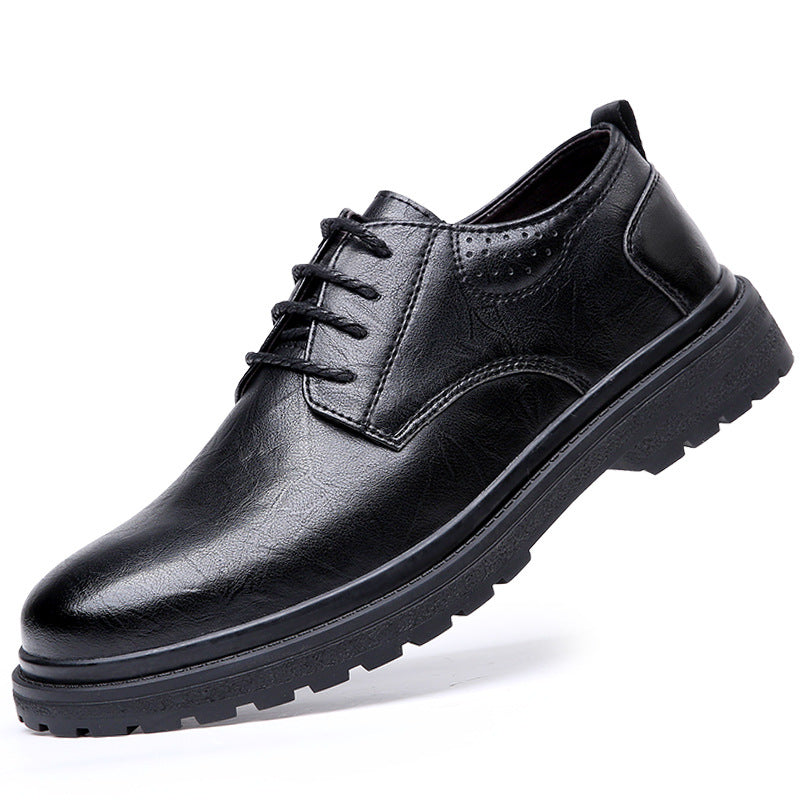 Men's Genuine Fashion Business Korean Style Big Leather Shoes