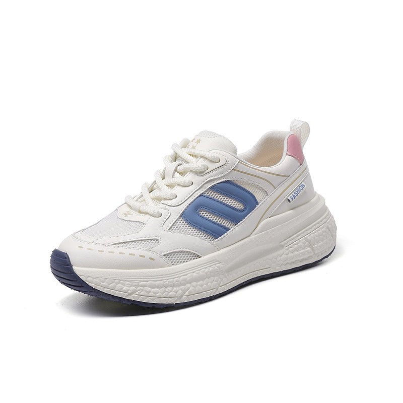 Women's Mesh Breathable Clunky Soft Bottom Platform Sneakers