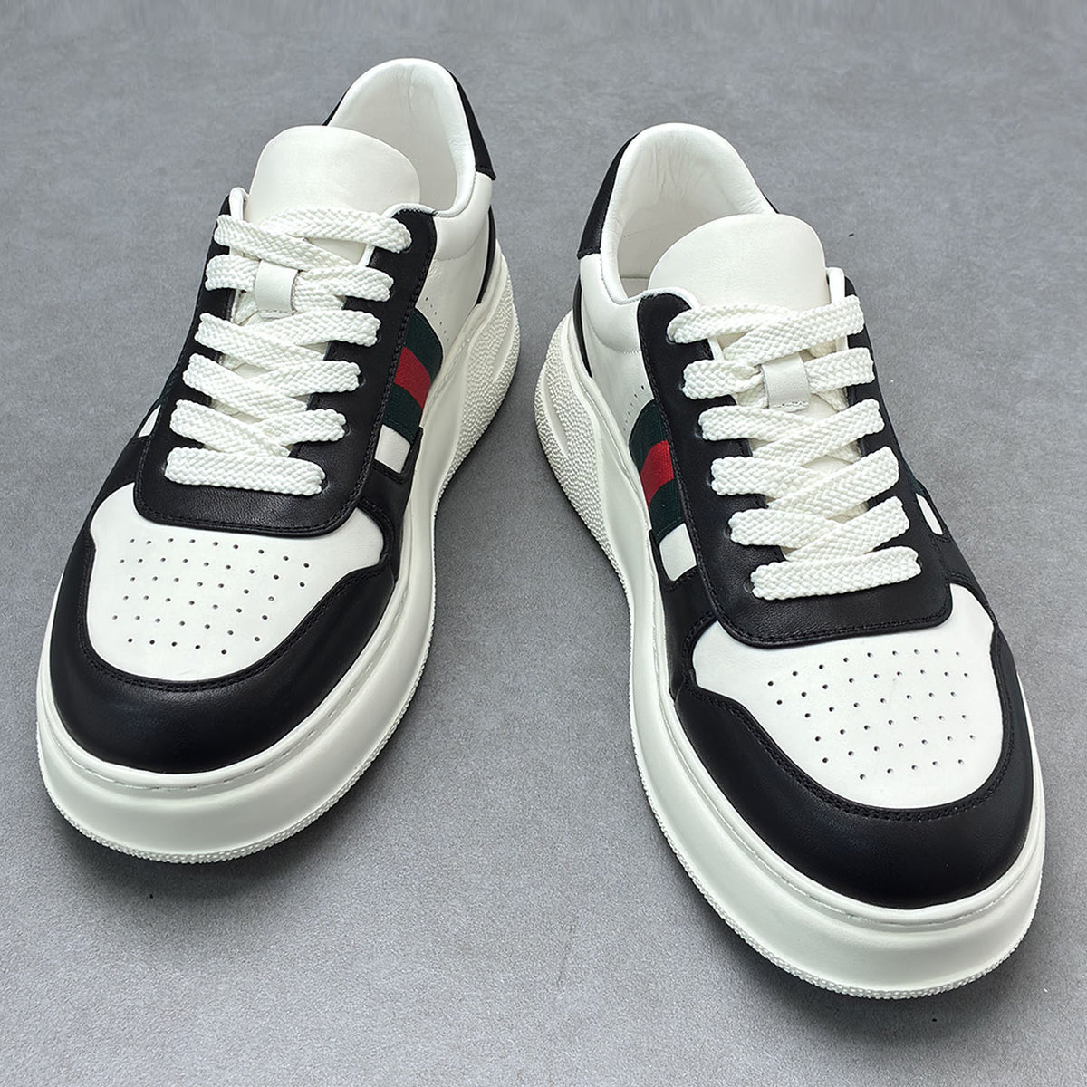 Men's Cowhide Easy Wear Lightweight Platform Fashion Spring Sneakers
