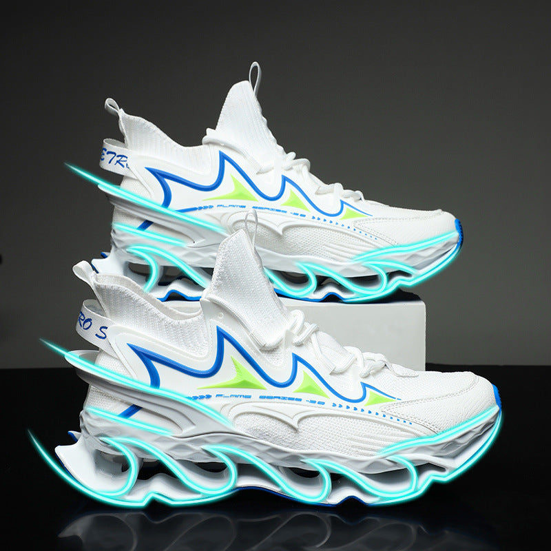 Men's Innovative Green Blade Running Fashion Sneakers