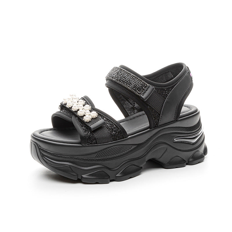 Women's Sole Sports Muffin Platform Fashion Velcro Sandals