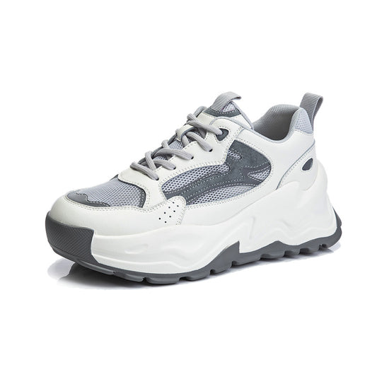 Women's Genuine Summer Leisure Sports Breathable Clunky Thick Sneakers