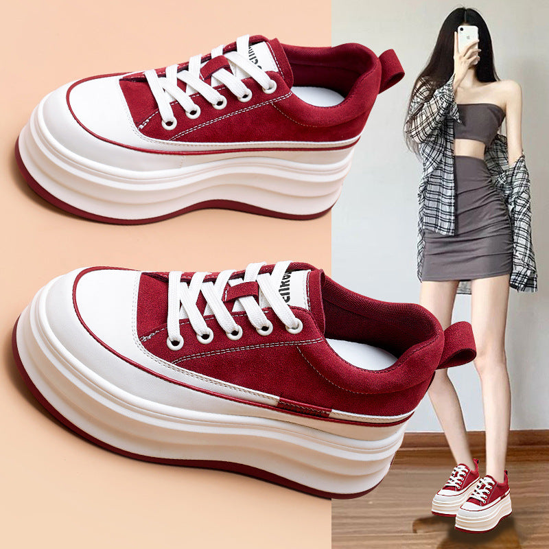 Women's Heightened Easy Wear Flat Korean Versatile Height Women's Casual Shoes