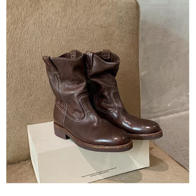 Women's Highway Horse V Cut Chunky Short Boots