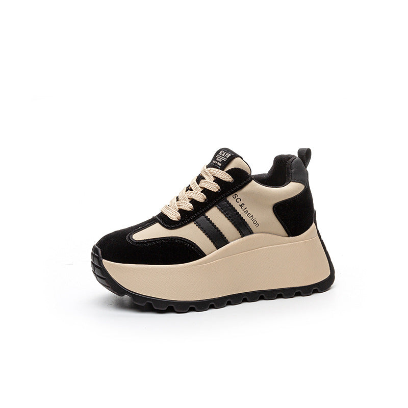 Women's Thick-soled Argan Dad Trendy Height Increasing Insole Women's Shoes