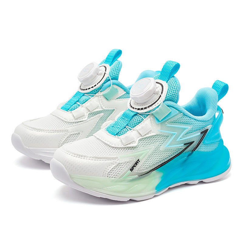 Children's Double Mesh Autumn Campus Buttoned Casual Shoes