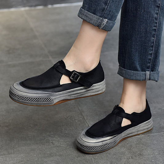 Women's Glamorous Durable Round Head Flat Casual Shoes
