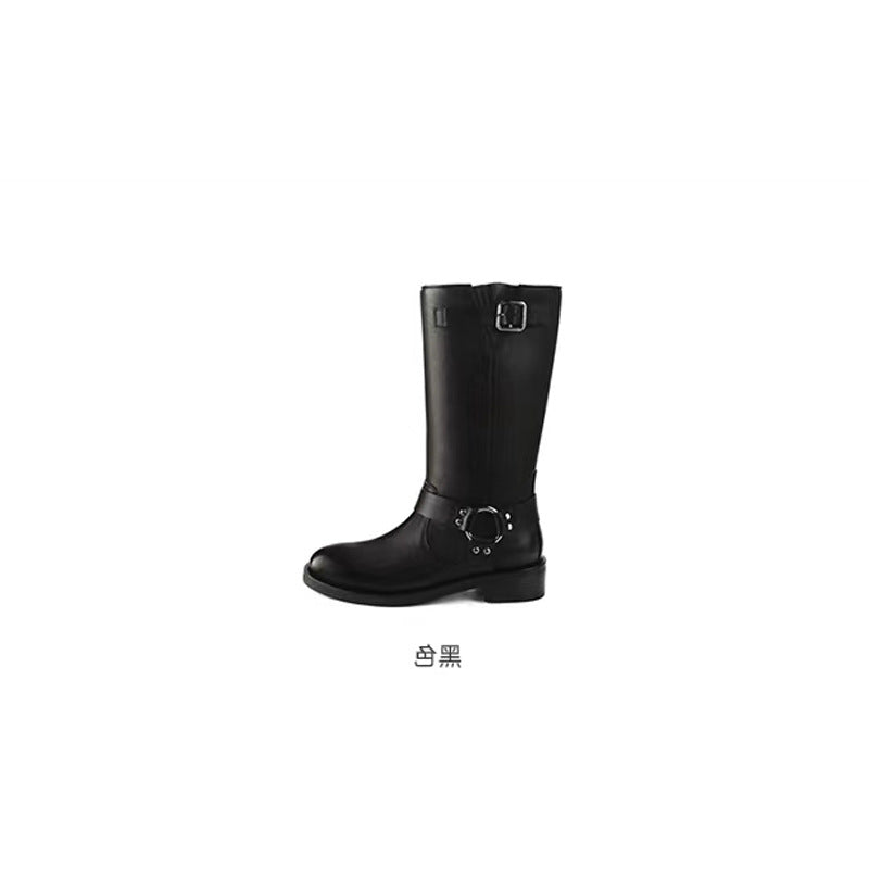 Women's Mom Cool Chic Vegetable Tanned French Retro Boots