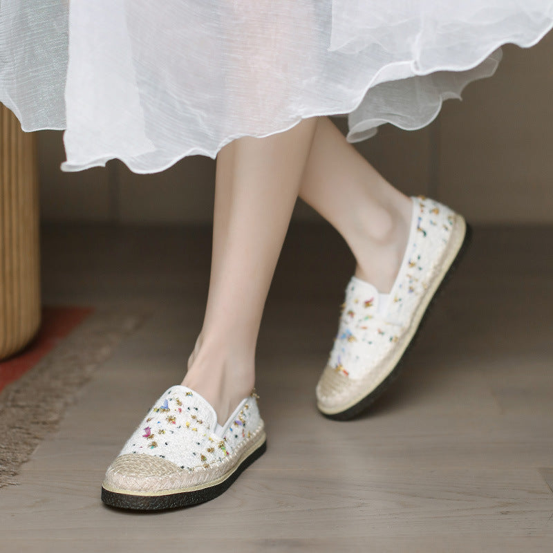 Women's Ramie Sole Classic Style Vintage Weave Women's Casual Shoes