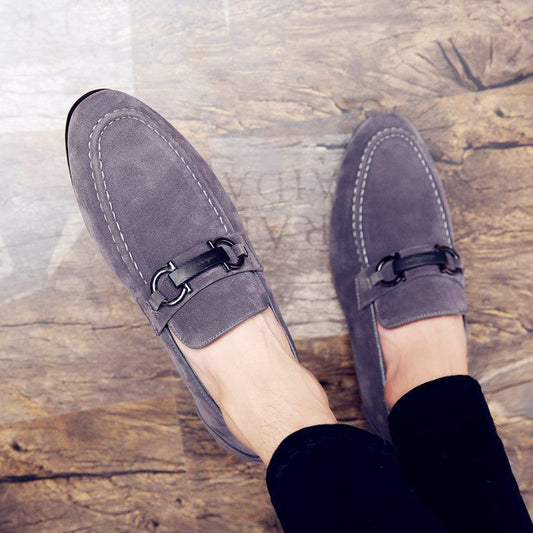Men's Spring Plus Size Matte Pumps Slip-on Casual Shoes