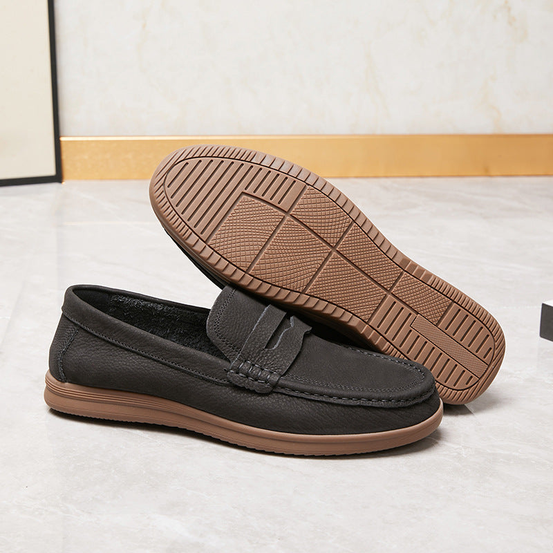 Men's Tendon Bottom Matte Cowhide Spring Comfortable Men's Casual Shoes