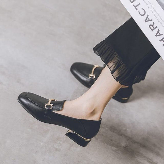 Women's Toe Soft British Style Female Flat Casual Shoes