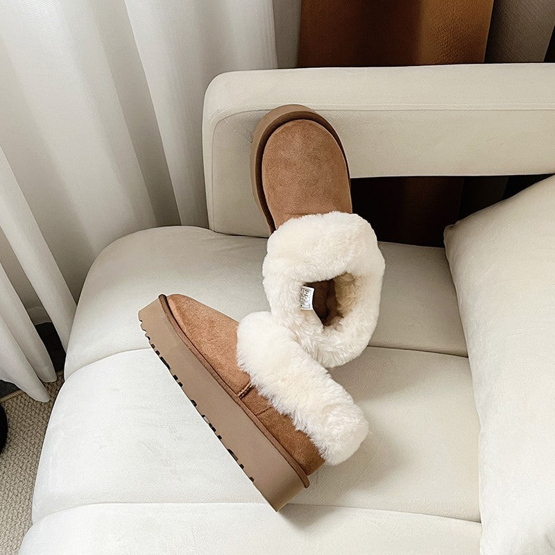 Thick Bottom Joyous Fashionable Stylish Low Snow Boots