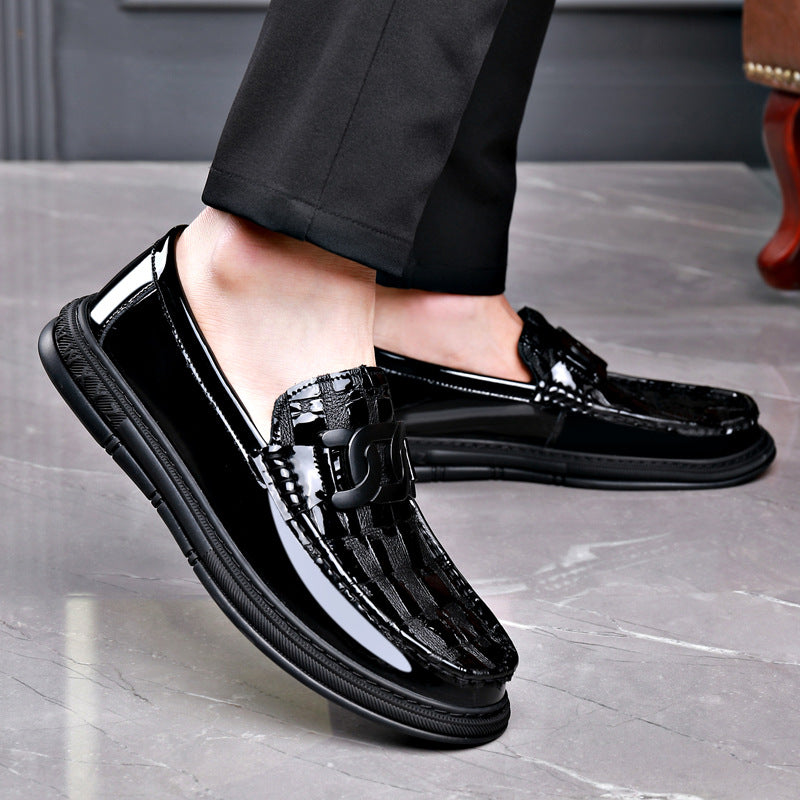 Men's Fashion Cattlehide Slip-on Lightweight Soft Sole Loafers