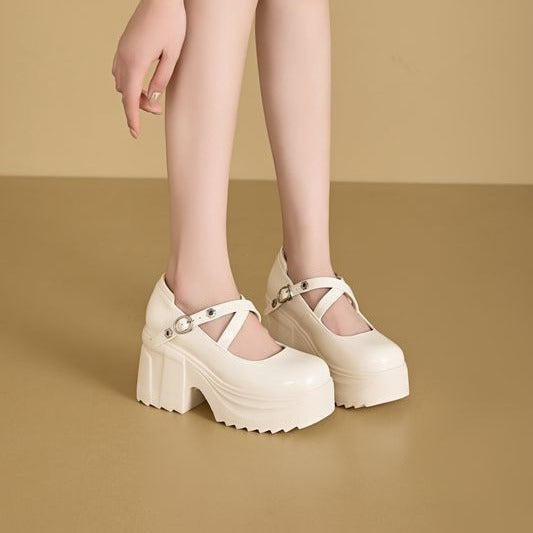 Women's Princess Mary Jane Small Height Increasing Cm Muffin Thick Casual Shoes