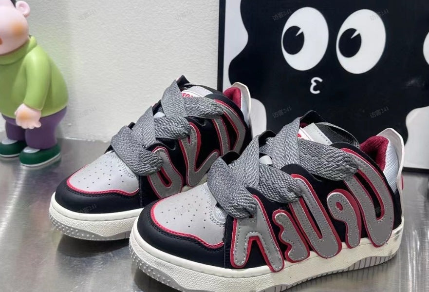 Women's & Men's Fashion Mike Big Eye Monster Bread Thick Bottom Versatile Sneakers