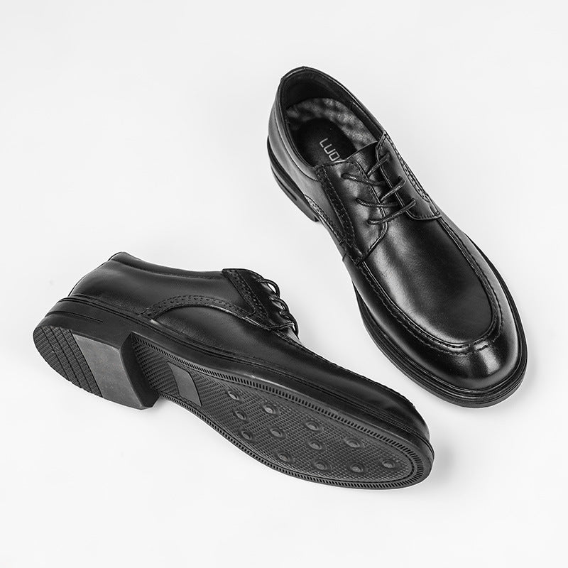 Men's Large Size Soft Bottom British Business Leather Shoes