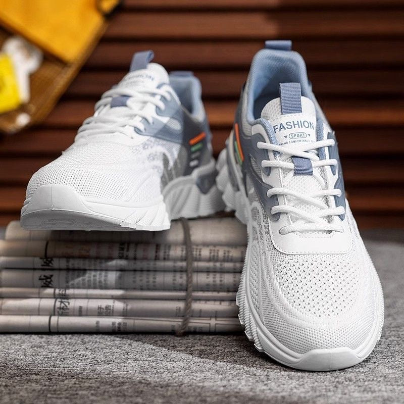Men's Soft Bottom Deodorant Fly Woven Mesh Casual Shoes
