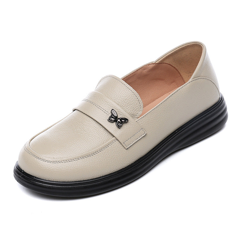Women's Spring Soft Bottom Comfortable Slip-on Flat Round Women's Shoes
